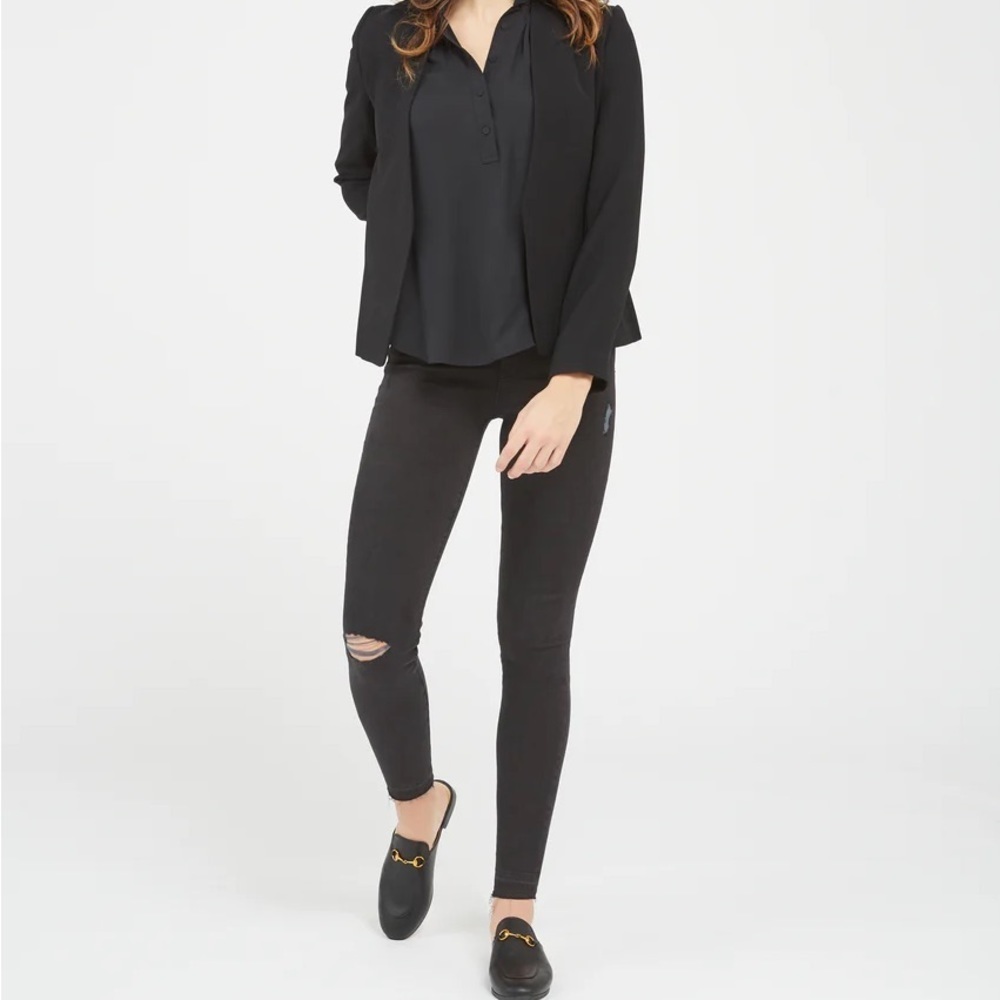 SPANX Vintage Distressed Ankle Skinny Jeans